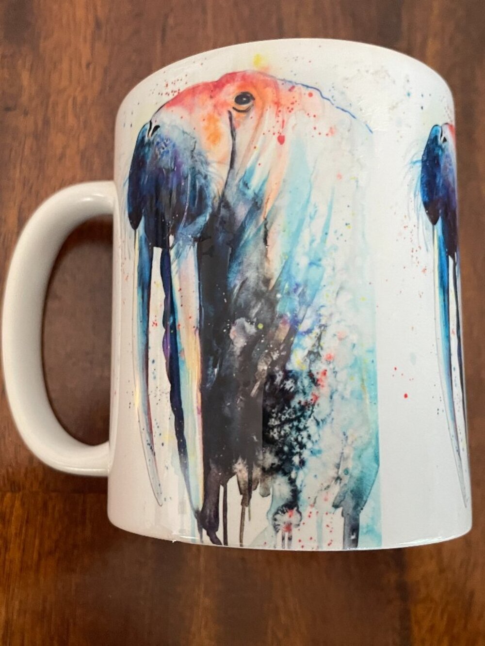 Walrus Watercolor Print Mug Ceramic Painted By Slaveik Aladjova 2006! - Picture 4 of 6